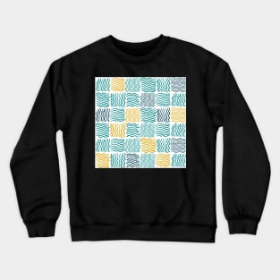 Abstract geometric hand drawn strokes seamless pattern. Crewneck Sweatshirt